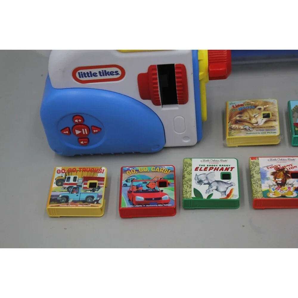 READ Little Tikes Story Dream Machine Toy Projector/Case, 9 Books Tested WORKING